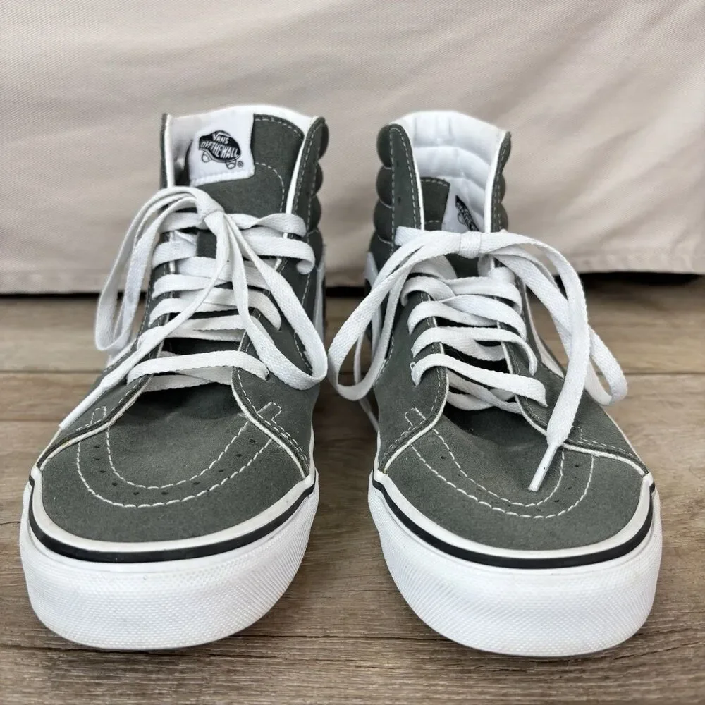 Vans Sk8 Hi Forest Green Suede HT Sneakers Skateboard Mens Sz 8 Athletic Preppy